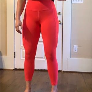 Neon Pink crop leggings